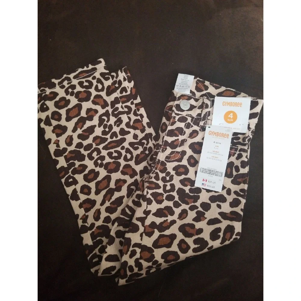 Gymboree ready dress go leopard 4 slim nwt